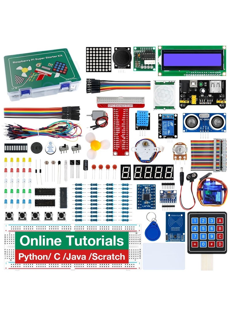 WALALLA Super Starter Kit for Raspberry Pi 5/4/4B/3B/3B+,Python C Java Scratch,with Tutorial Beginner Kit - Image 1